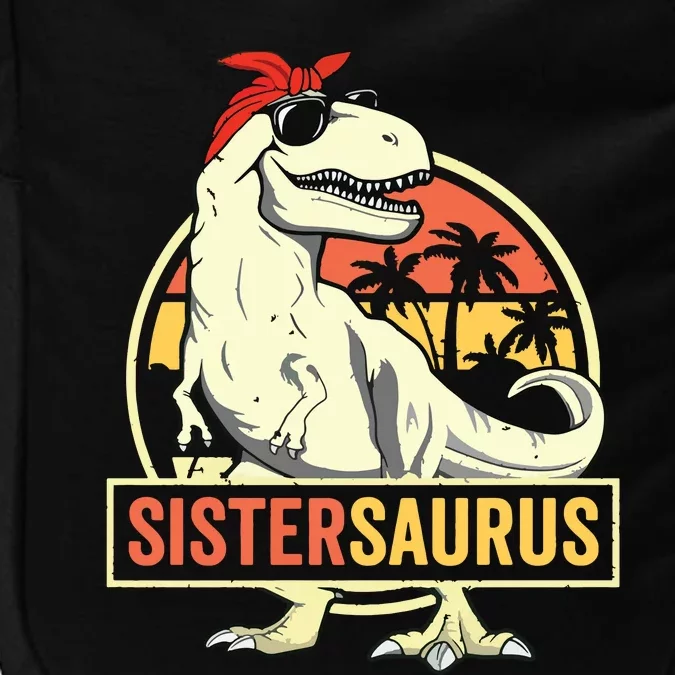 Sistersaurus T Rex Dinosaur Sister Saurus Family Matching Impact Tech Backpack