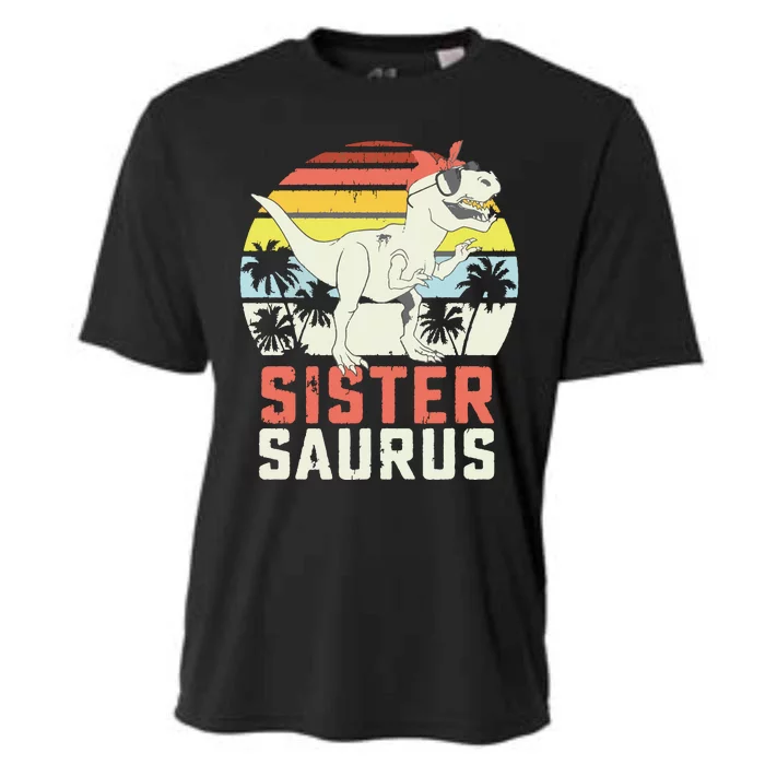 Sistersaurus T Rex Dinosaur Sister Saurus Family Matching Cooling Performance Crew T-Shirt