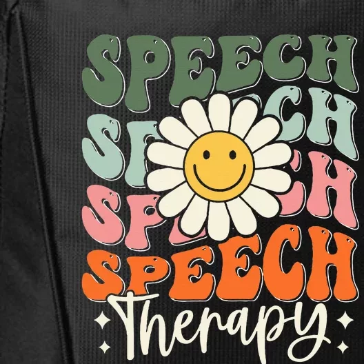 Speech Therapy Retro Speech Language Pathologist Therapist City Backpack