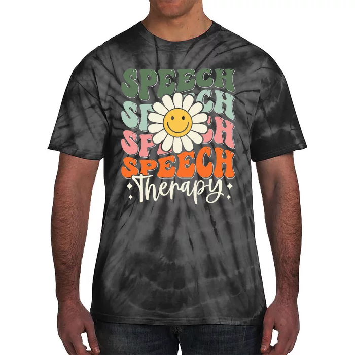 Speech Therapy Retro Speech Language Pathologist Therapist Tie-Dye T-Shirt