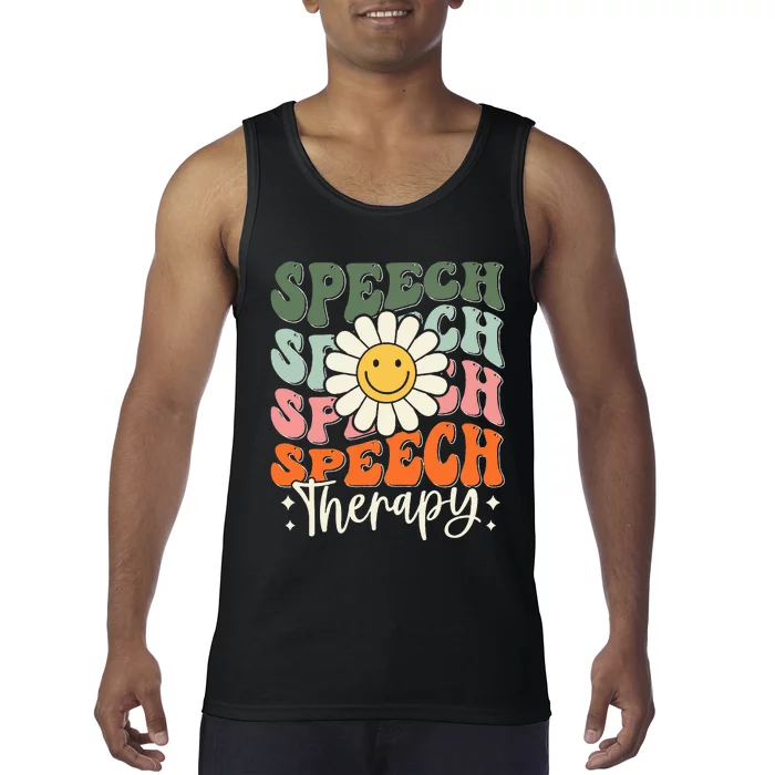 Speech Therapy Retro Speech Language Pathologist Therapist Tank Top