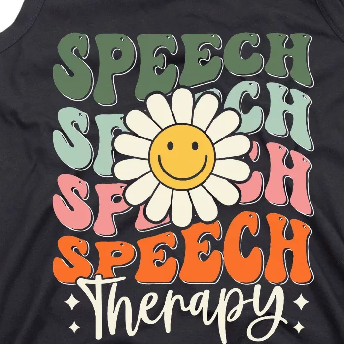 Speech Therapy Retro Speech Language Pathologist Therapist Tank Top