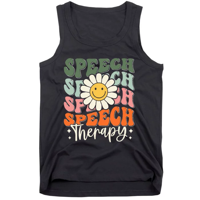 Speech Therapy Retro Speech Language Pathologist Therapist Tank Top