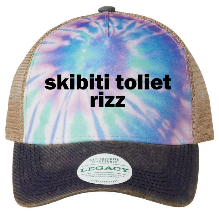 Skibiti Toilet Rizz Funny Viral Influencer Brain Rot Slang Legacy Tie Dye Trucker Hat