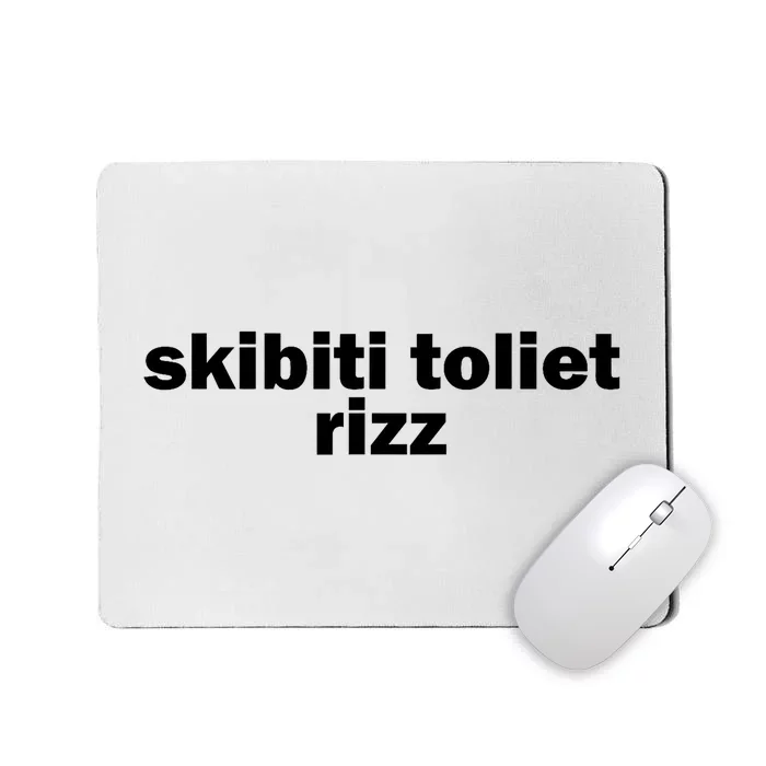 Skibiti Toilet Rizz Funny Viral Influencer Brain Rot Slang Mousepad