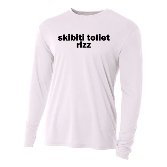 Skibiti Toilet Rizz Funny Viral Influencer Brain Rot Slang Cooling Performance Long Sleeve Crew