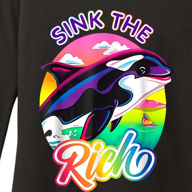 Sink The Rich Gladys The Yacht Sinking Orca Womens CVC Long Sleeve Shirt