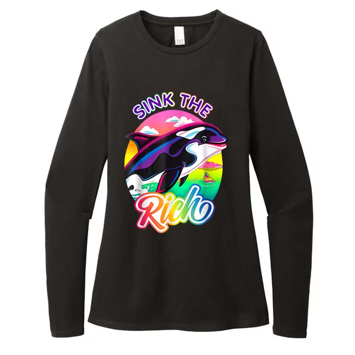 Sink The Rich Gladys The Yacht Sinking Orca Womens CVC Long Sleeve Shirt