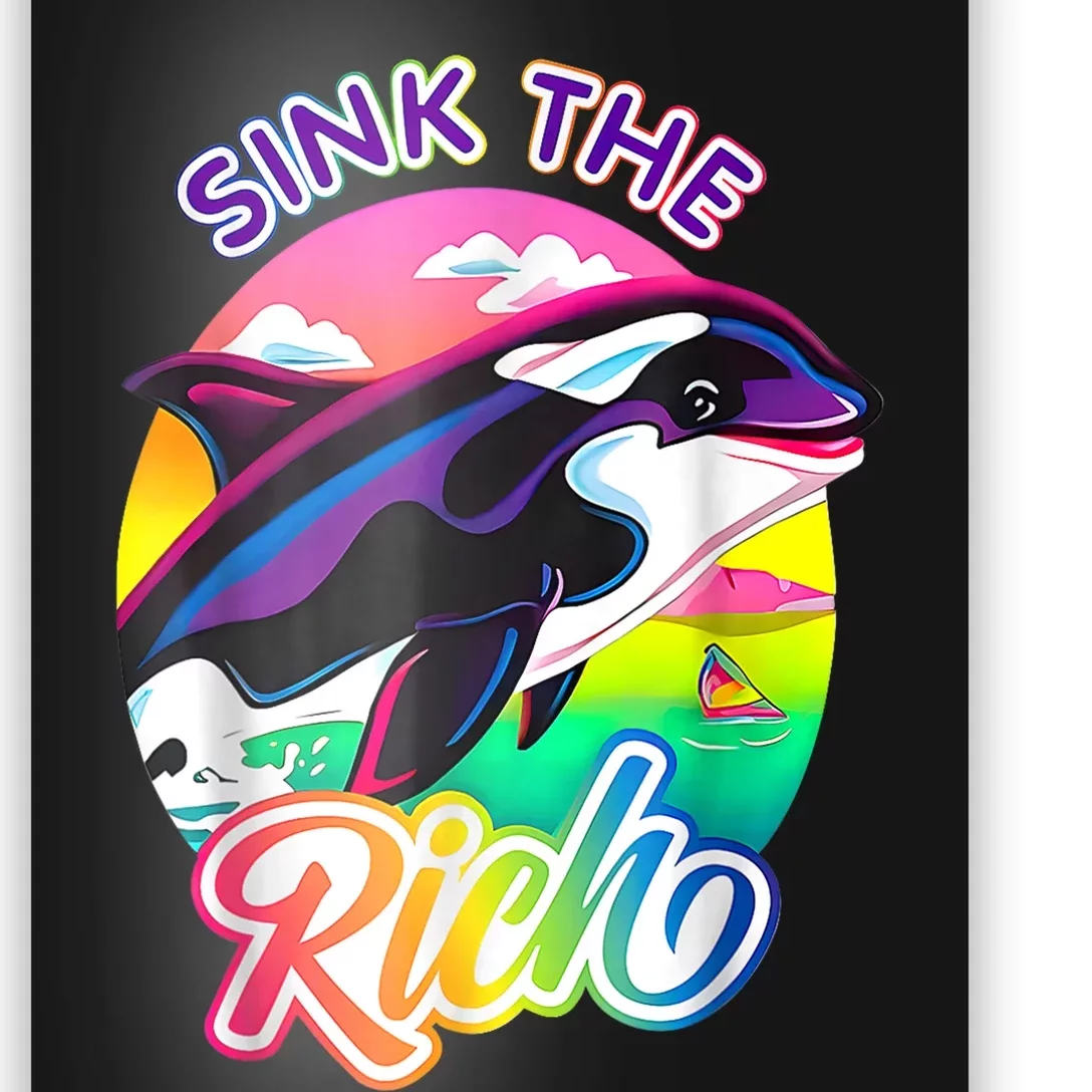 Sink The Rich Gladys The Yacht Sinking Orca Poster