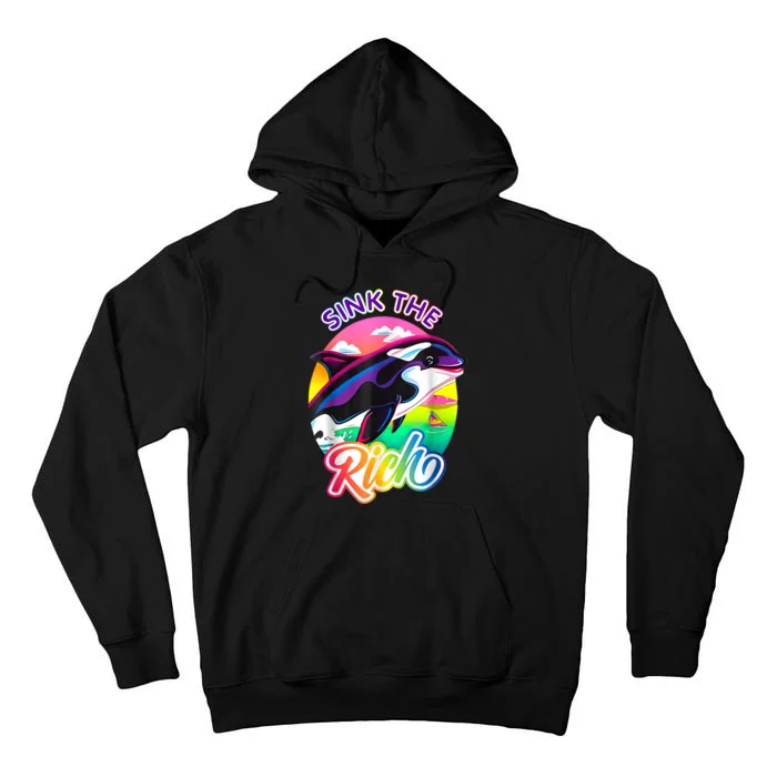 Sink The Rich Gladys The Yacht Sinking Orca Tall Hoodie