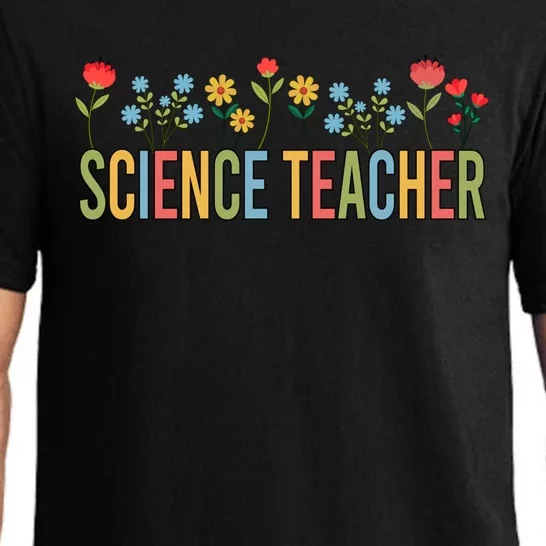 Science Teacher Retro Wildflowers Back To School Gift Pajama Set