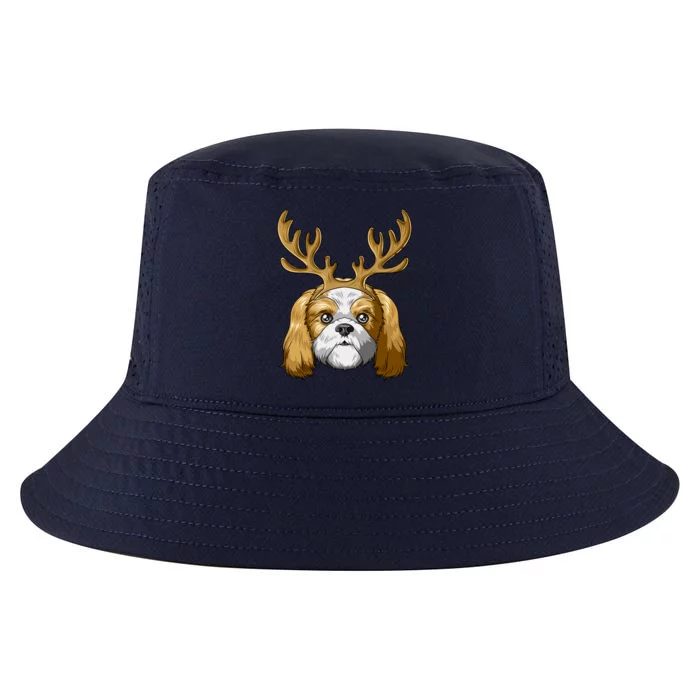 Shih Tzu Reindeer Antlers Christmas Shih Tzu Gift Cool Comfort Performance Bucket Hat