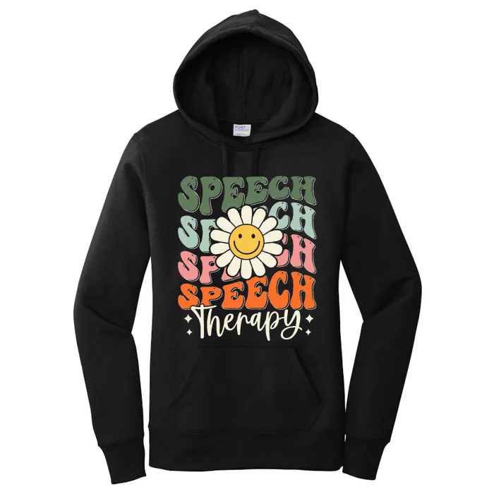 Speech Therapy Retro Speech Language Pathologist Women's Pullover Hoodie