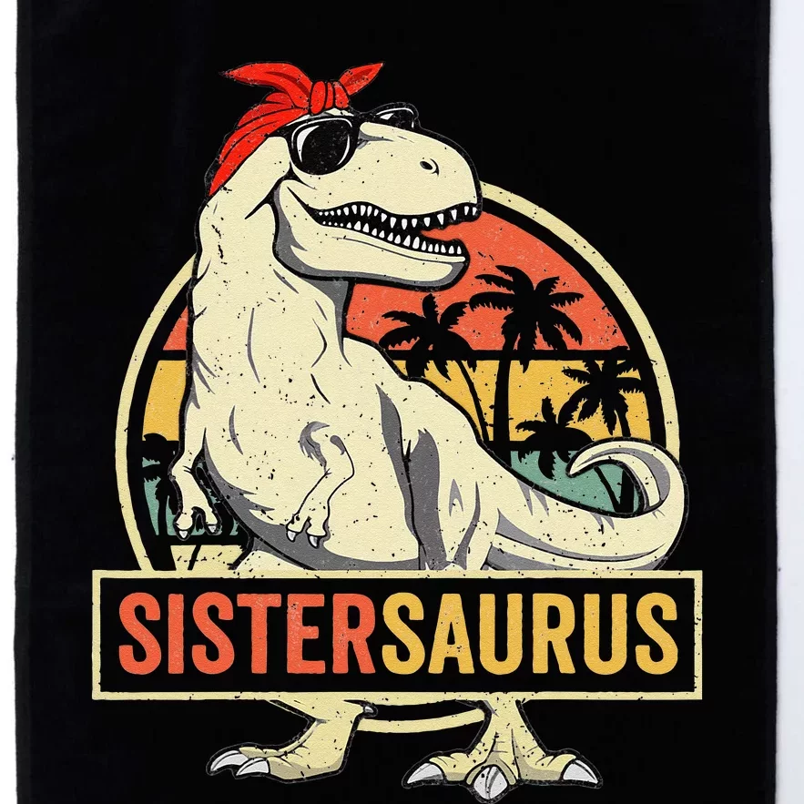 Sistersaurus T Rex Dinosaur Sister Saurus Family Matching Platinum Collection Golf Towel