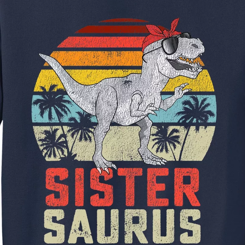 Sistersaurus T Rex Dinosaur Sister Saurus Family Matching Sweatshirt