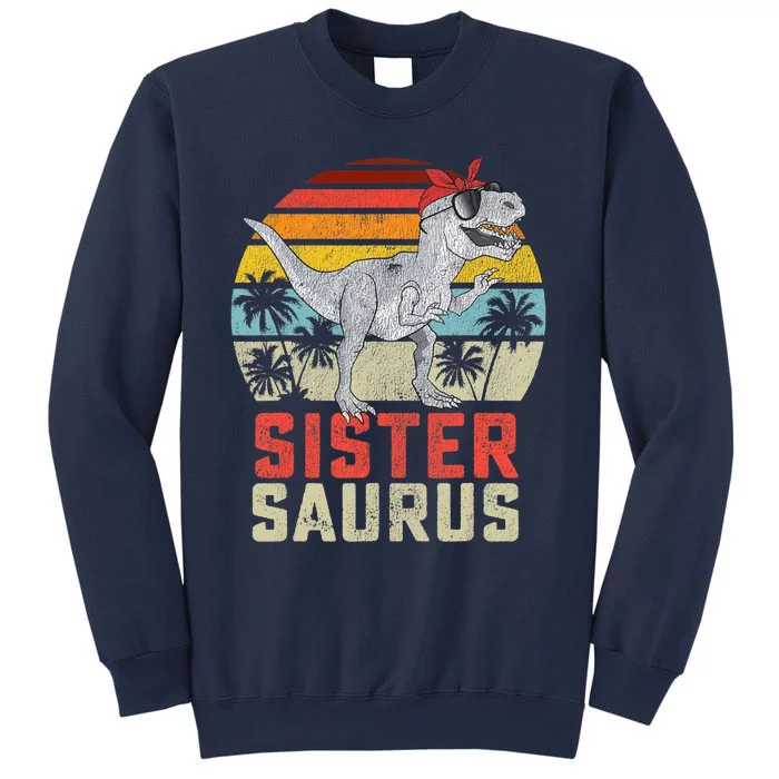 Sistersaurus T Rex Dinosaur Sister Saurus Family Matching Sweatshirt