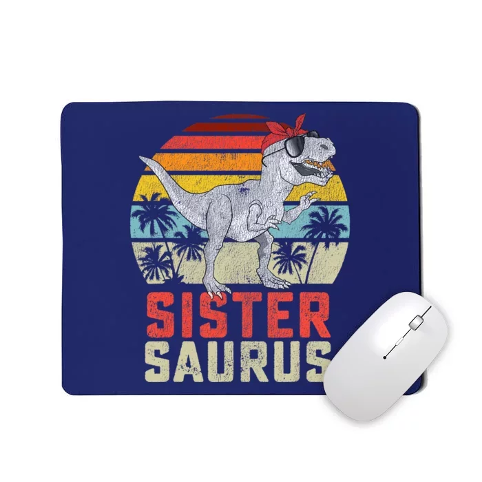 Sistersaurus T Rex Dinosaur Sister Saurus Family Matching Mousepad