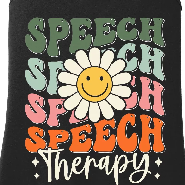 Speech Therapy Retro Speech Language Pathologist Therapist Ladies Essential Tank