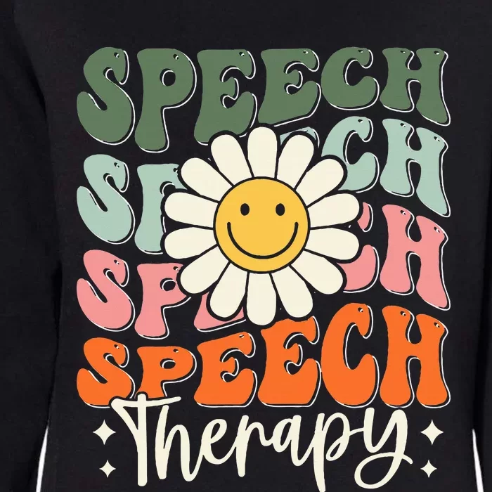 Speech Therapy Retro Speech Language Pathologist Therapist Womens California Wash Sweatshirt