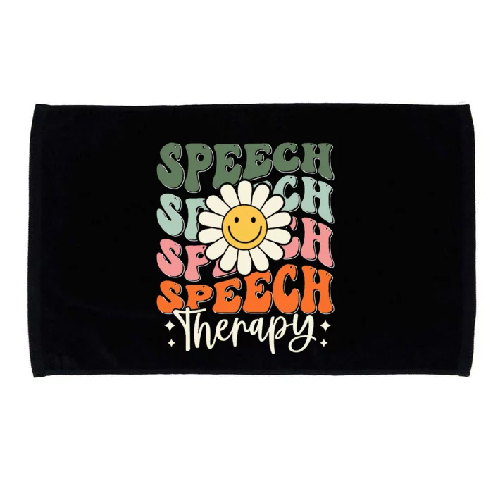 Speech Therapy Retro Speech Language Pathologist Therapist Microfiber Hand Towel