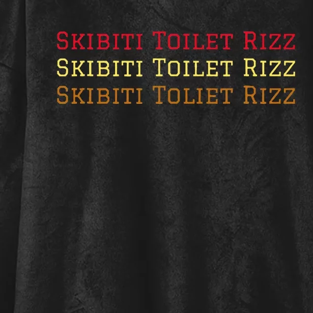 Skibiti Toilet Rizz Viral Influencer Brain Rot Slang Hooded Wearable Blanket