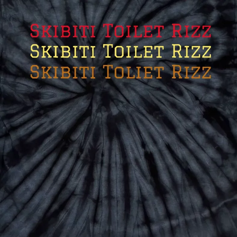 Skibiti Toilet Rizz Viral Influencer Brain Rot Slang Tie-Dye T-Shirt