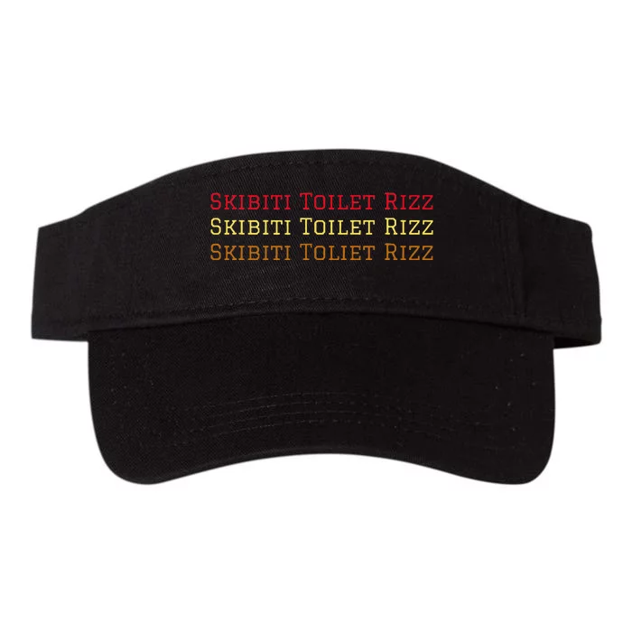 Skibiti Toilet Rizz Viral Influencer Brain Rot Slang Valucap Bio-Washed Visor