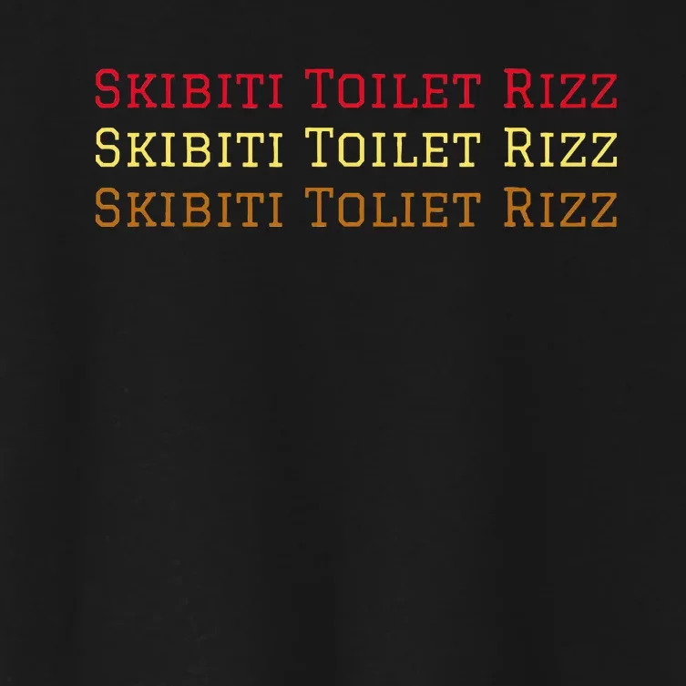 Skibiti Toilet Rizz Viral Influencer Brain Rot Slang Women's Crop Top Tee