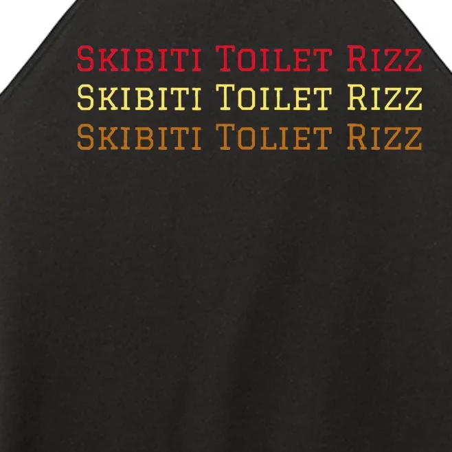 Skibiti Toilet Rizz Viral Influencer Brain Rot Slang Women’s Perfect Tri Rocker Tank