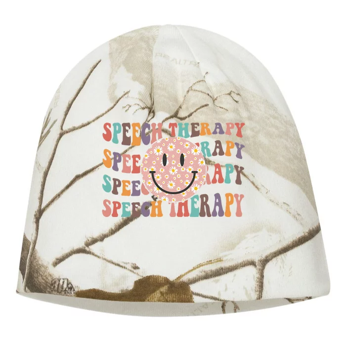 Speech Therapy Retro Speech Therapy SLP Team Teacher Kati - Camo Knit Beanie