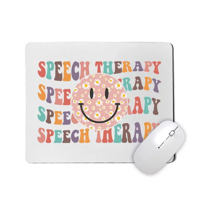 Speech Therapy Retro Speech Therapy SLP Team Teacher Mousepad