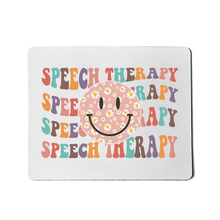 Speech Therapy Retro Speech Therapy SLP Team Teacher Mousepad