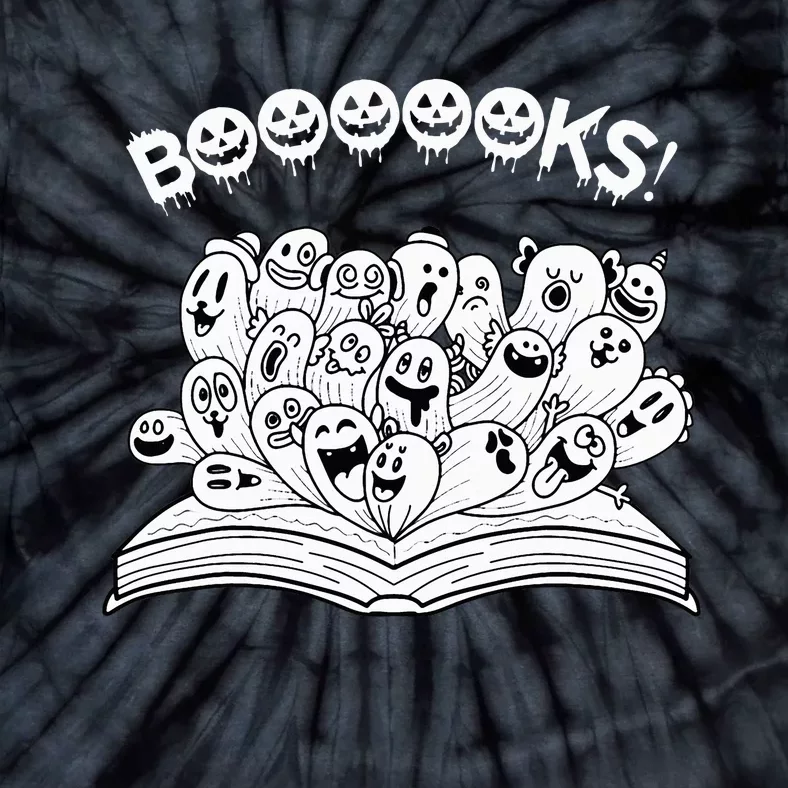 Spooky Teacher Reads Ghostly Halloween Books Tie-Dye T-Shirt