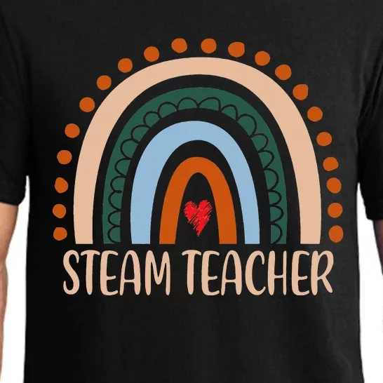 STEAM Teacher Rainbow Appreciation Day Hello Back To School Pajama Set