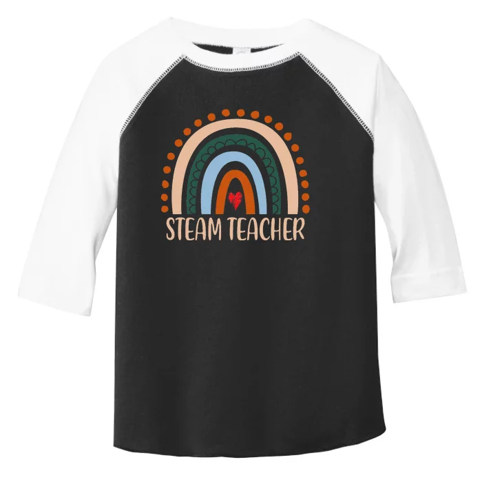 STEAM Teacher Rainbow Appreciation Day Hello Back To School Toddler Fine Jersey T-Shirt