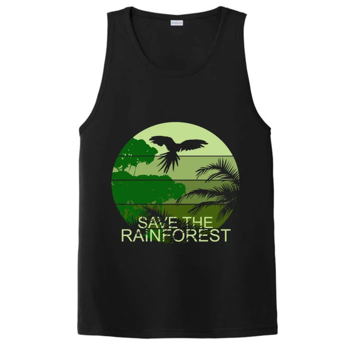 Save The Rainforest Environt Wildlife Conservation Gift Performance Tank