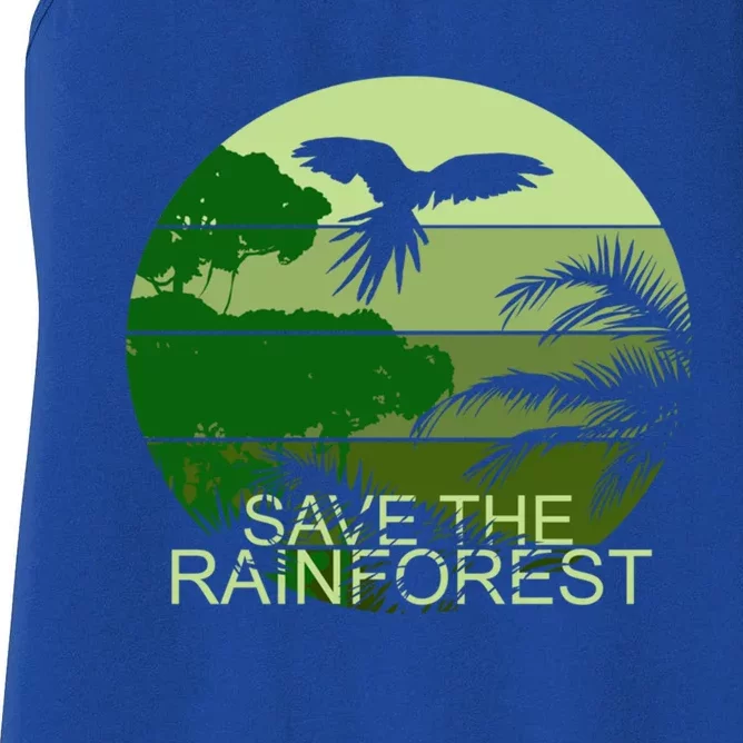 Save The Rainforest Environt Wildlife Conservation Gift Women's Racerback Tank