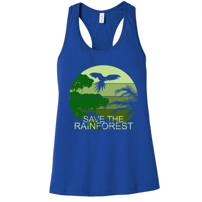 Save The Rainforest Environt Wildlife Conservation Gift Women's Racerback Tank