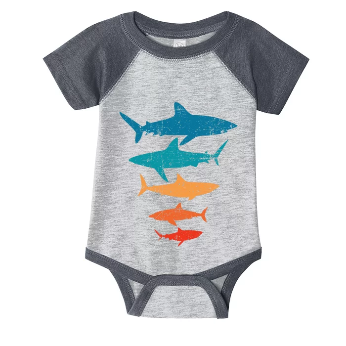 Shark Tshirt Retro Shark Shirt Shark Lover Gift Shark Infant Baby Jersey Bodysuit