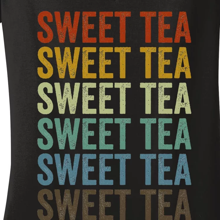 Sweet Tea Retro Women's V-Neck T-Shirt