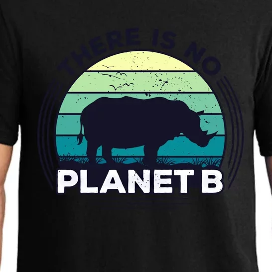 Save The Rhinos There Is No Planet B Earth Day Gift Pajama Set