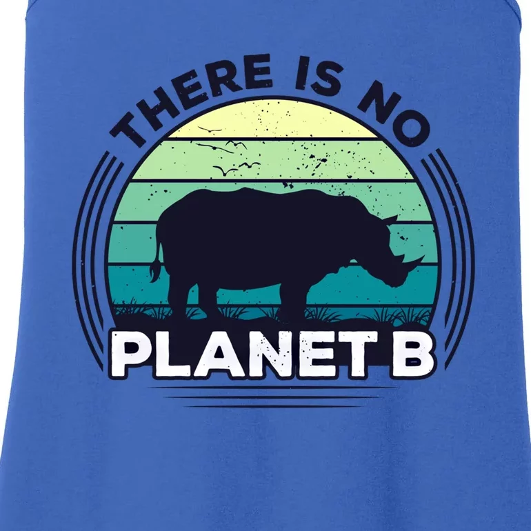 Save The Rhinos There Is No Planet B Earth Day Gift Ladies Essential Tank