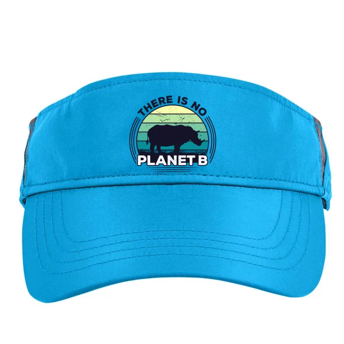 Save The Rhinos There Is No Planet B Earth Day Gift Adult Drive Performance Visor