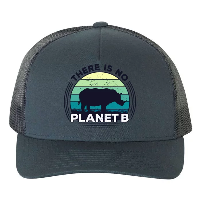 Save The Rhinos There Is No Planet B Earth Day Gift Yupoong Adult 5-Panel Trucker Hat