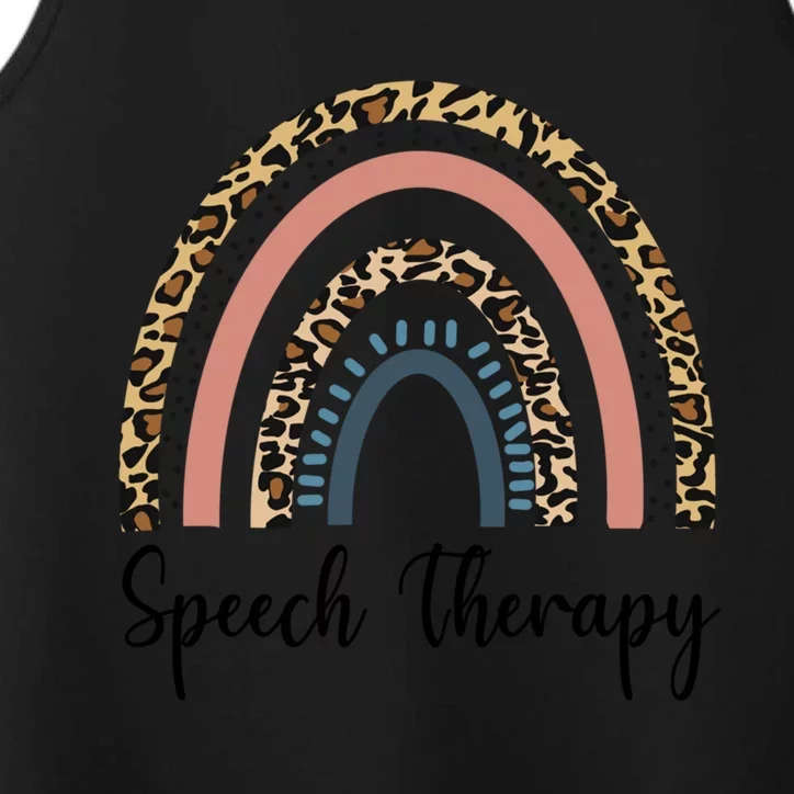 Speech Therapy Rainbow Leopard Speech Language Pathologist Cute Gift Performance Tank