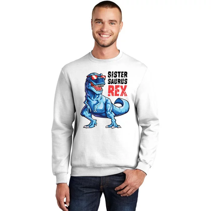 Sistersaurus T Rex Dinosaur Sister Saurus Family Matching Sweatshirt