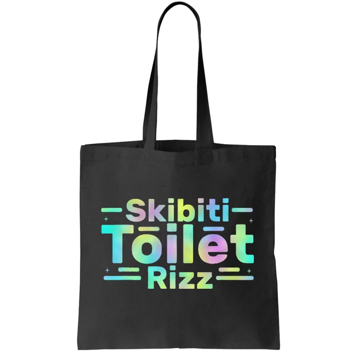 Skibiti Toilet Rizz Funny Meme Humor Sarcasm Brain Rot Tote Bag