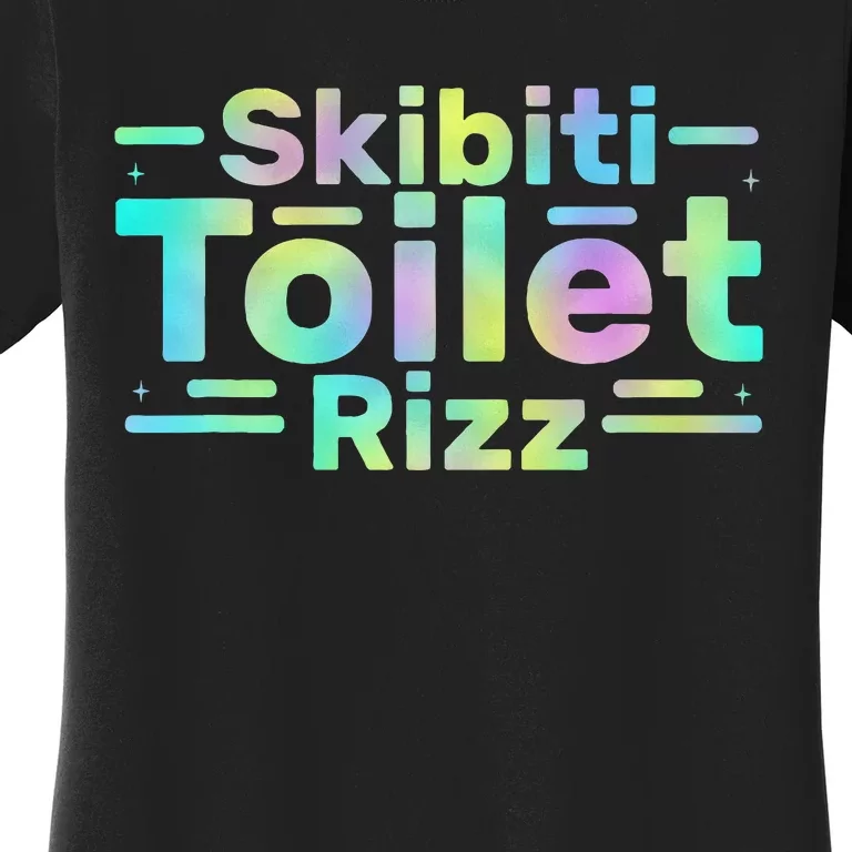 Skibiti Toilet Rizz Funny Meme Humor Sarcasm Brain Rot Women's T-Shirt