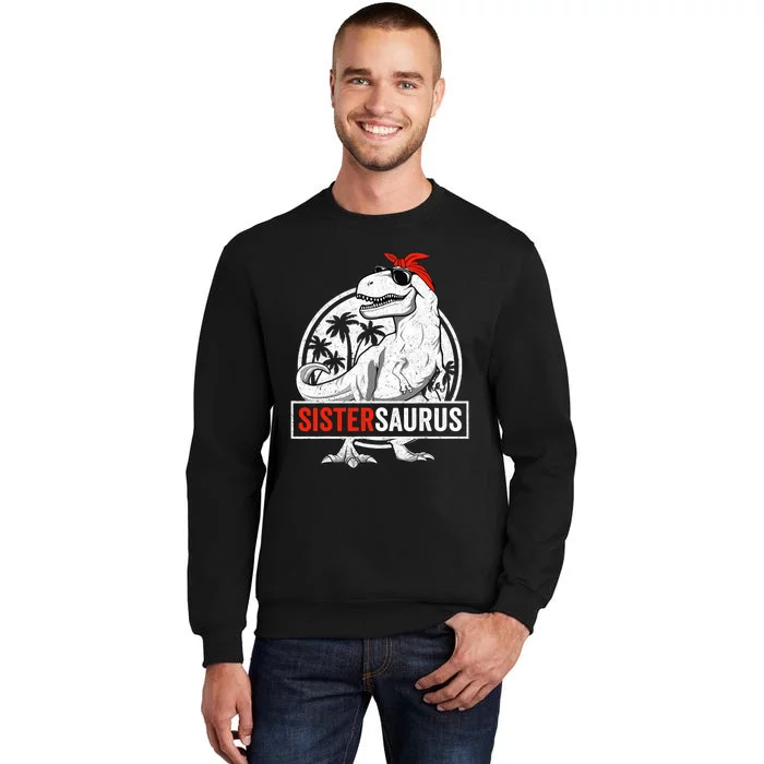 Sistersaurus T Rex Dinosaur Sister Saurus Family Matching Sweatshirt