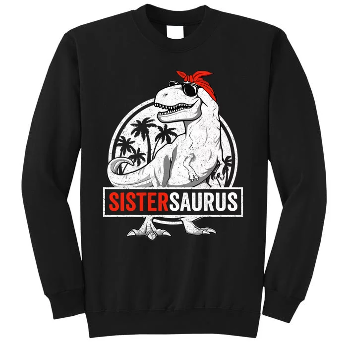 Sistersaurus T Rex Dinosaur Sister Saurus Family Matching Sweatshirt